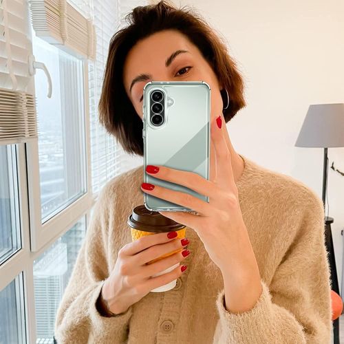 product_image_name-Generic- I فولر حافظة شفافة لهاتف سامسونج جالاكسي A56 شبكة الجيل الخامس 5G بدون اصفرار قياسي عسكري مقاوم للصدمات شفاف مقاوم للخدش جراب موبايل رفيع -7