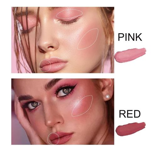 product_image_name-M.N-4 Colors Blush Highlighter Palette Makeup Rose Eyeshadow Face Bronzer Shimmer Powder Contour Concealer-1