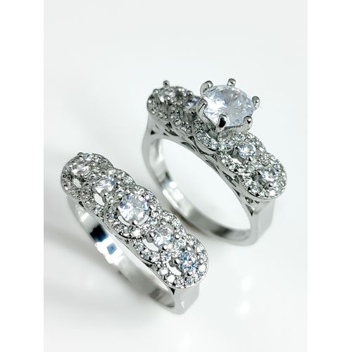 Twins solitaire shop rings