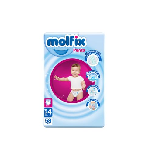 اشتري Molfix Baby Diaper Pants - Size 4 - 58 Pcs في مصر