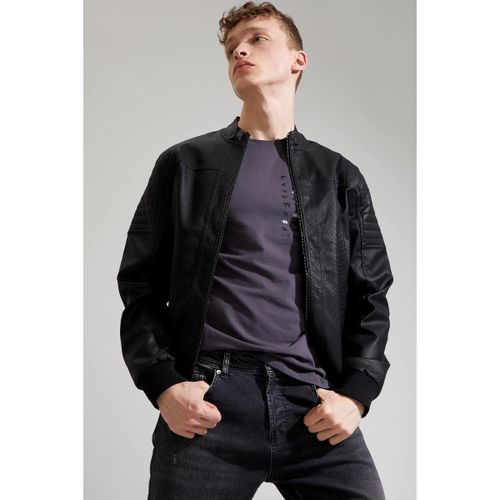 product_image_name-Defacto-Man Slim Fit Pu Mont - Black-1