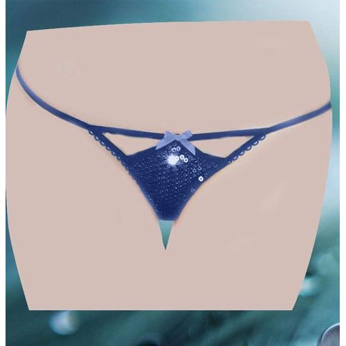 Buy   Underwear - Thong Thong - Leather - Blue in Egypt