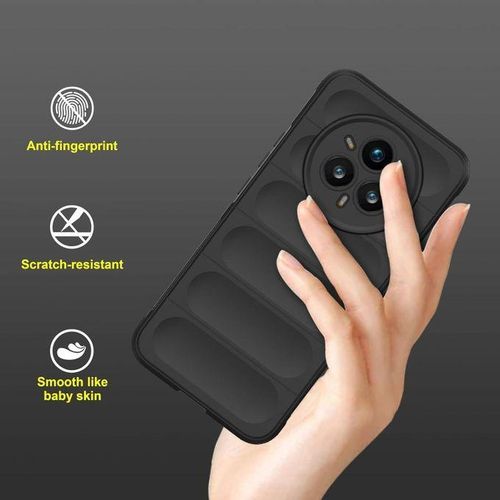 product_image_name-realme-REALME14BLUS Reinforced silicone case compatible with Honor 400 Pro, featuring Magic Shield full shock protection, camera protection, and an inner lining – Black.-3