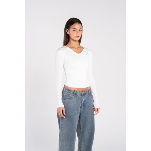 OUTDATED V Neck Long Sleeve - White - image 3