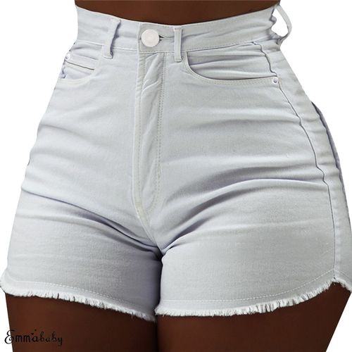 Hot Summer Women Casual High Waisted Short Mini Button Short Pants