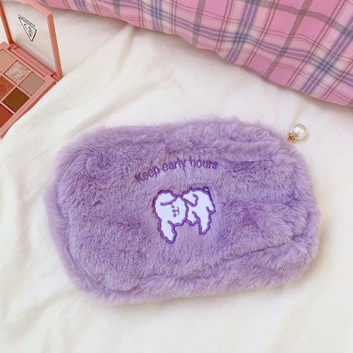 Plush Cosmetic Bag Korea Student School Pencil Case Girls Large