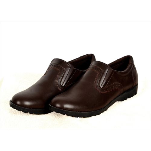 Buy Genuine Leather Slip On Shoes - Brown in Egypt