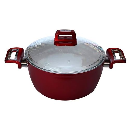 product_image_name-Tashan-Ceramic Nonstick Sauce Pot With Pyrex Lid 20 Cm 4mm made in turkey -1