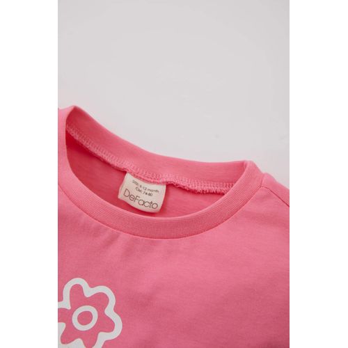 product_image_name-Defacto-Regular Fit Flower Short Sleeve T-shirt-2