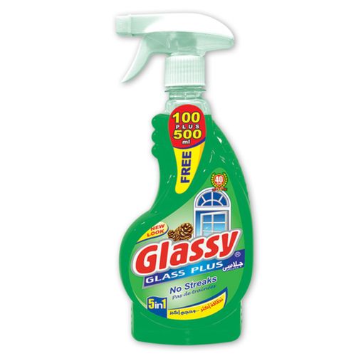 اشتري Glassy Glass & Window Cleaner 500ml + 100ml Spray With Pine Scent في مصر