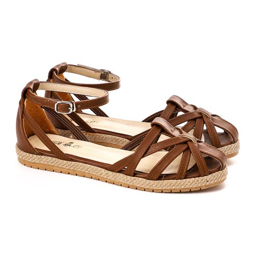 Buy Ice Club Buckle Closure Leather Sandals - Brown in Egypt