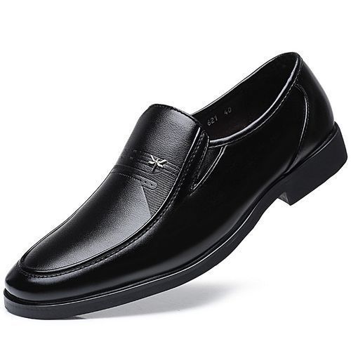 اشتري Fashion Leather Men Formal Shoes British Sytle Loafers Slip-On في مصر