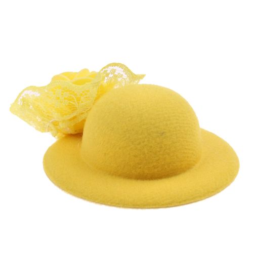 Buy Classic Dolls   Bowler Hats With Lace Decoration For 28-30cm Yellow in Egypt