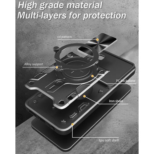 product_image_name-Generic-غطاء حماية Infinix Note 50s 5G – غطاء عسكري بمحارم بمواصفات عسكرية مع درع لحماية الكاميرا المنزلقة ومسند قابل للطي (أسود)-3
