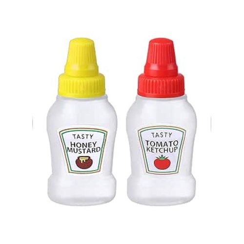 product_image_name-Generic-Tasty Small Empty Sauce Bottles for Students to Take to Work, Portable Mini Container for Soy Sauce, Ketchup, Mayonnaise and More -30Pack-1