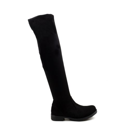 Fourteen Elegant Flat Long Boots For Women Black Suede Best Price Online Jumia Egypt