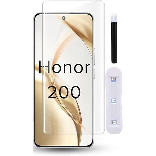product_image_name-Generic-Honor 200 Screen Protector, Liquid UV Tempered Glass, Full Screen adhesive , Sensitive Touch, Fingerprint Sensor Compatible, HD Transparent-1