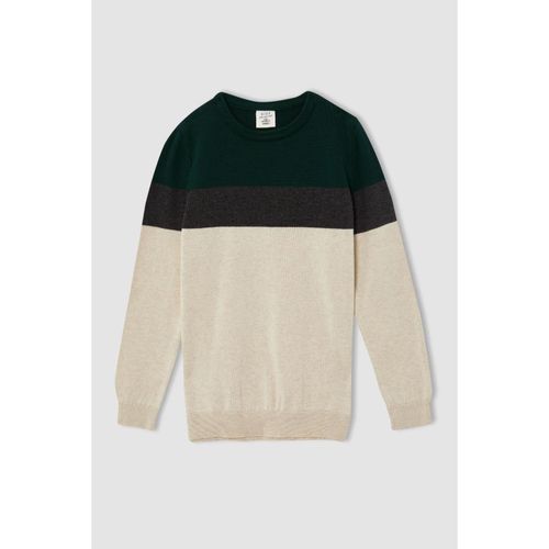 product_image_name-Defacto-Tricot Pullover - Khaki-1