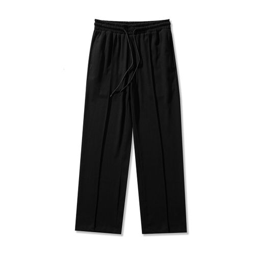 Drawstring Sweatpants Men's Fashion Casual Wide-leg Pants Men Streetwear  Loose Straight Trousers Mens Joggers Track