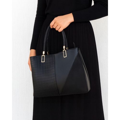 product_image_name-Wb shoes-حقيبة كتف حجم كبير جلد كرووديل ايطالي أسود-3