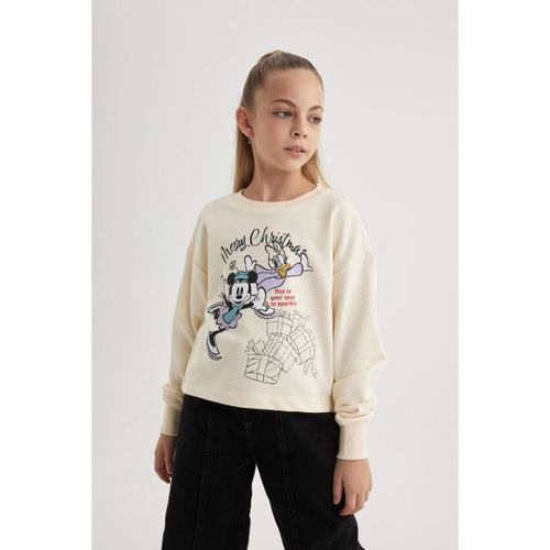 product_image_name-Defacto-Girl Crew Neck Regular Fit Sweat Shirt - Ecru-2