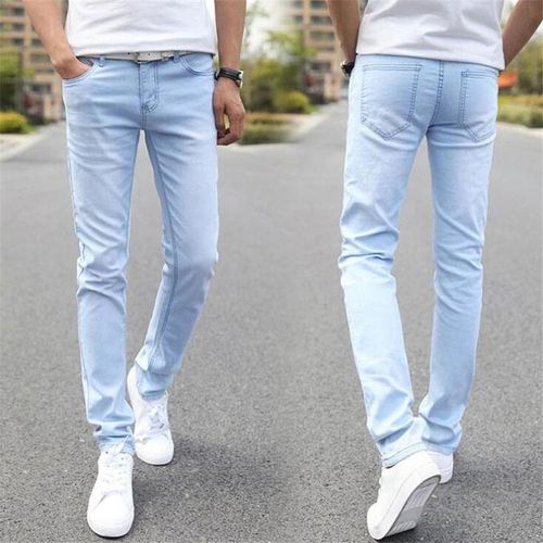 Black Jeans Men's Elasticity Slim Fit Slimming Skinny Pants Men Spring  Korean-Style By Bajrang