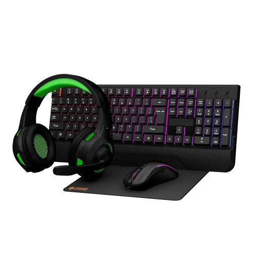 Buy Porodo PDX213-BK - Gaming Set 4 in 1(Keyboard, Mousepad, Mouse, Headphone) – Black in Egypt