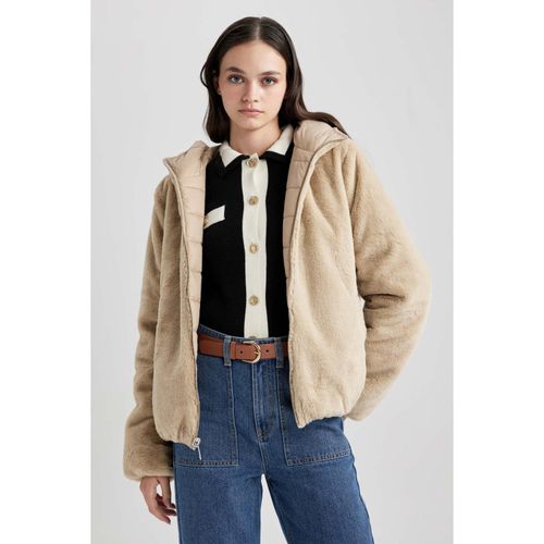 product_image_name-Defacto-Woman Waterproof Hooded Double-Sided Puffer Jacket-1