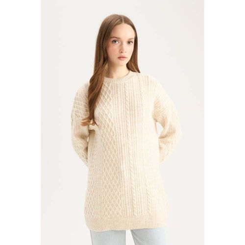 product_image_name-Defacto-Woman Bike Neck Regular Fit Tunic - Ecru-4