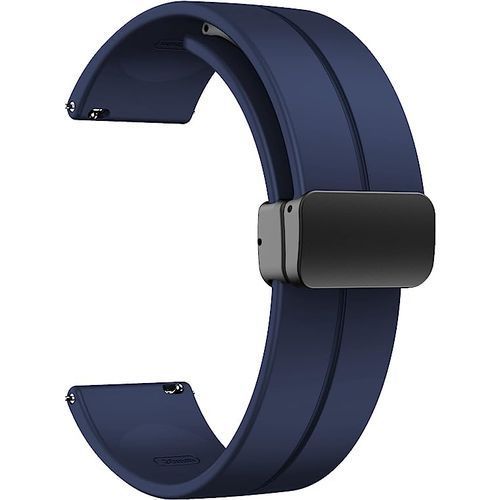 product_image_name-Generic-22mm Silicone Strap With Magnetic Folding Buckle For Huawei Watch GT4 Pro Smart Watch 46mm - Blue-1