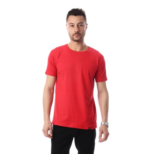 Buy Izor Basic Solid Half Sleeves Tee - Red in Egypt