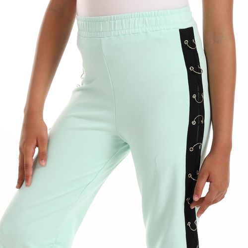 product_image_name-Generic-بنطلون بنات بونغو 3 مع إغلاق زر في الكاحل باللونين الأخضر والأسود-4