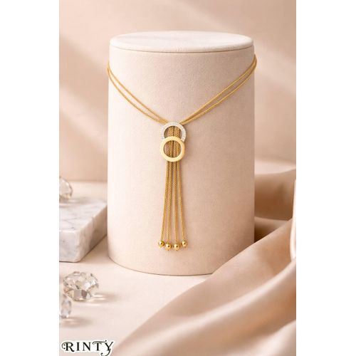 product_image_name-Generic-سلسلة حريمي ستيل تركي بتصميم متعدد السلاسل مع حلقتين متداخلتين وتفاصيل متدلية تمنحك إطلالة أنيقة وجذابة-2