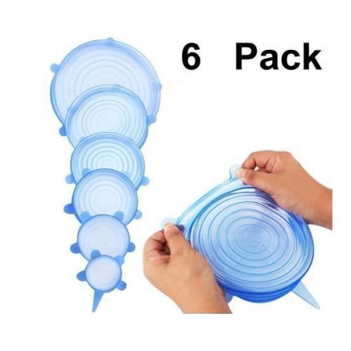 Buy Multi-size Stretch Silicone Food Cover, 6 Pieces in Egypt