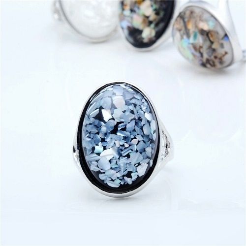 Buy Crystal Women Ring - Blue & Silver in Egypt