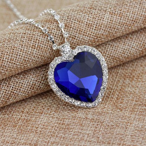 Generic Crystal Pendant Necklace Titanic Heart Of The Ocean Necklace Blue @  Best Price Online | Jumia Egypt