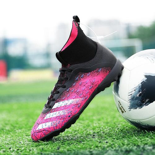 Buy Men Soccer Shoes High Ankle Football Boots Men Sneakers in Egypt
