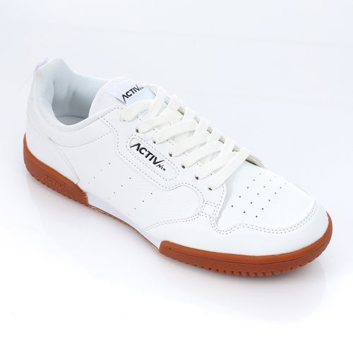 Buy Activ Unisex Leather Lace Up White Sneakers in Egypt