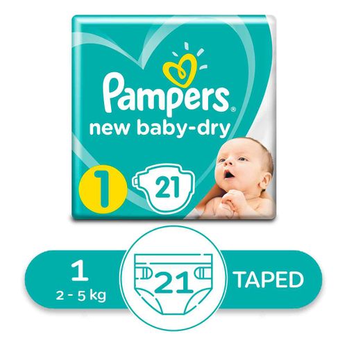 Pampers Baby Dry Size 1 Newborn (2-5kg) 21 pcs