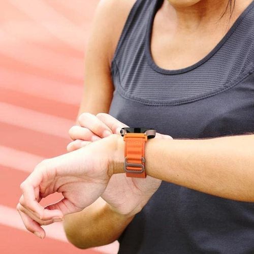 product_image_name-Generic-حلقة ألباين 22 ملم متوافقة مع ساعة هونر ماجيك 2 46 ملم ، حزام نايلون رياضي متين مع خطاف تيتانيوم G برتقالي-3