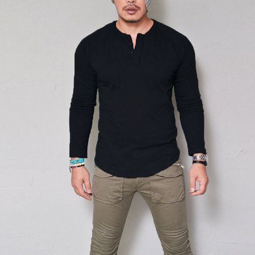 Buy Fashion Men's Fashion Cotton Long Sleeve in Egypt