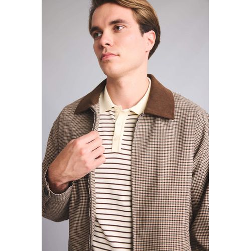 Defacto Regular Fit Checked Lined Zippered Jacket - image 4