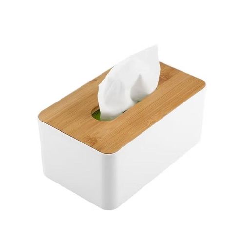 product_image_name-Generic-Multifunction Tissue Box Cover Desktop Decor Organizer Tissue l Makeup Storage Office Supplies Packing Box, White-1
