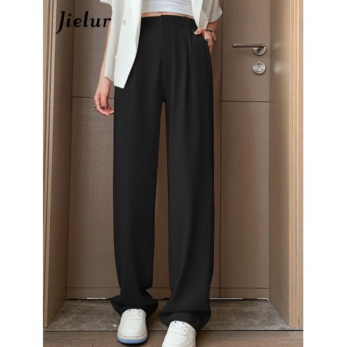 Fashion (black)Jielur Autumn New Suits Wide Leg Pants High Waist