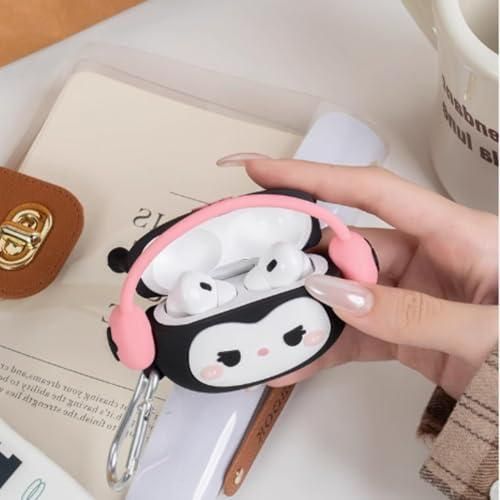 product_image_name-Generic-جراب سيليكون ناعم مقاوم للصدمات متوافق مع AirPods Pro الجيل الثاني/الأول من تين تك، جراب جديد ثلاثي الأبعاد بتصميم كرتوني لطيف ومرح مع سلسلة مفاتيح (النمط 36)-3