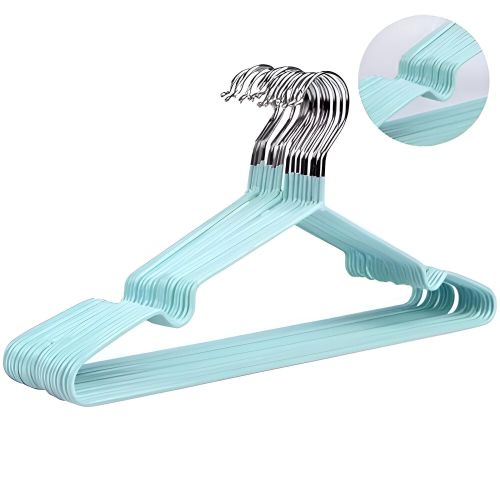 product_image_name-Generic-علاقات ملابس غير قابلة للانزلاق – من الفولاذ المقاوم للصدأ مع طلاء سيليكون (20 قطعة) – متعددة الألوان-3