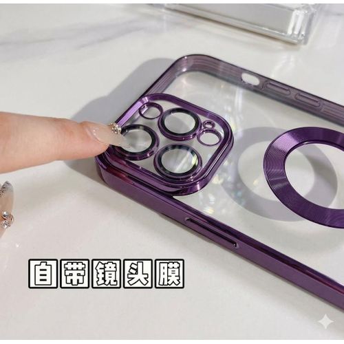 product_image_name-Generic-For iPhone 11 Pro Max Case with Camera Lens Protector - Purple-3