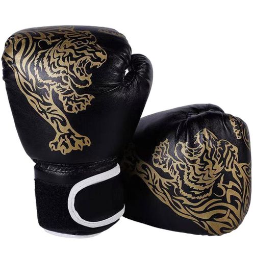 Buy Boxing Gloves For Men & Women - Kickboxing Training Black 25x17cm in Egypt