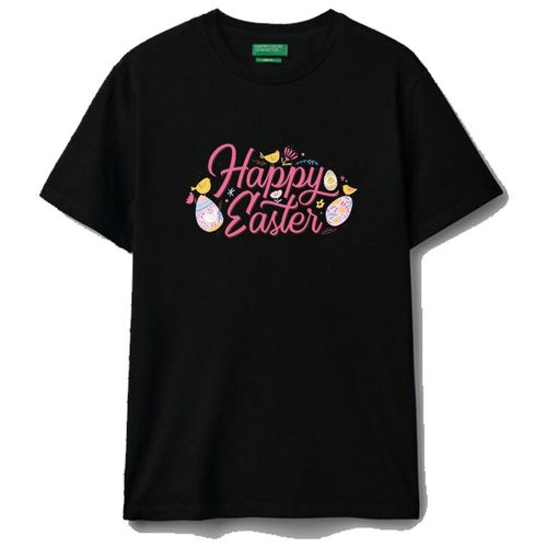 product_image_name-Generic-T-SHIRT BLACK LOGO HAPPY EASTER COTTON SIZE (3-6Y)-1