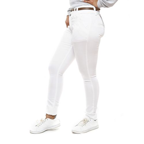 Buy Menta By Coctail Gabardine Pants With Ruffles-white in Egypt